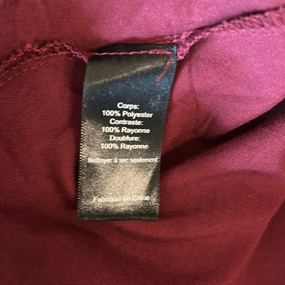 ASTR the Label cranberry lace spaghetti strap tea length dress size S - Picture 14 of 14